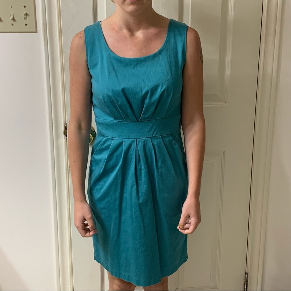 🌷3 for $25🌷Massimo, US 4, Turquoise Sleeveless Pocketed Lined Shift Dress